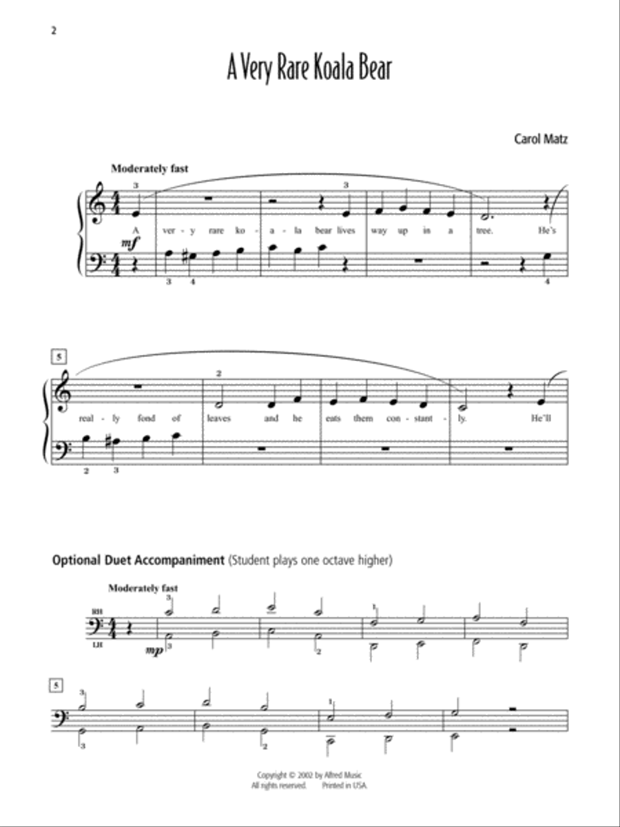 Carol Matz's Favorite Solos, Book 2 Easy Piano scores gallery preview page 2