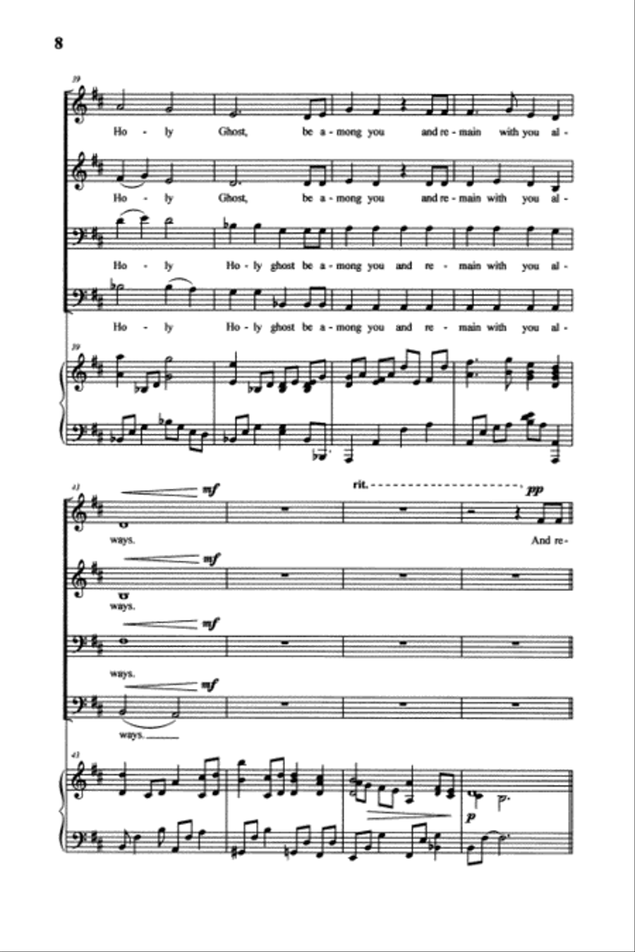 A Trinity Blessing 4-Part scores gallery preview page 3