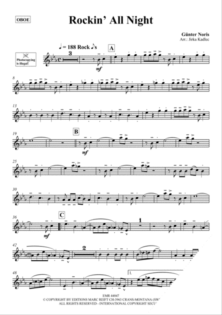 Rockin' All Night Piano Accompaniment scores gallery preview page 3