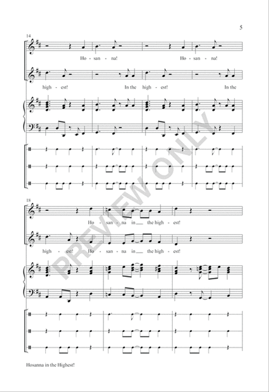 Hosanna in the Highest! 2-Part scores gallery preview page 4