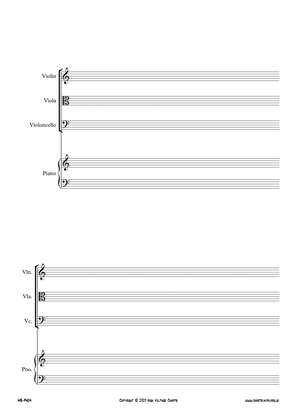 Manuscript Paper - Piano Quartet