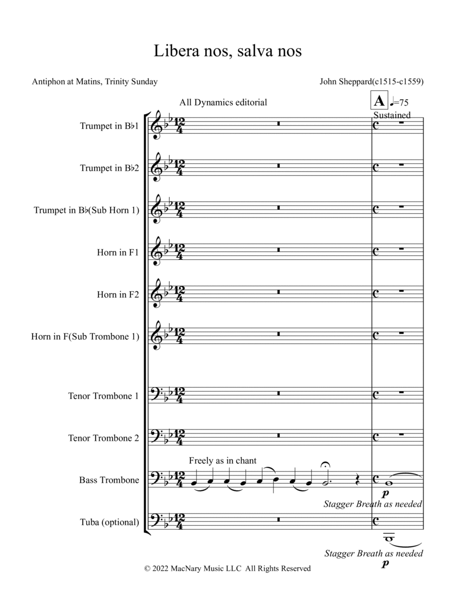 Libera Nos Salva Nos Chamber Music scores gallery preview page 1