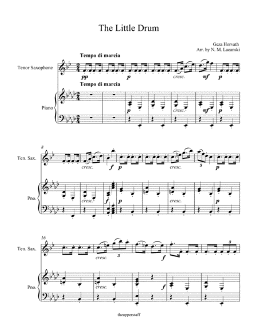 The Little Drum The Little Drum Tenor Saxophone scores gallery preview page 3