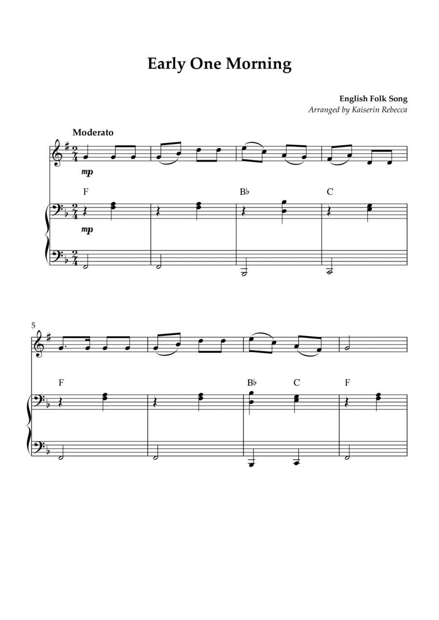Early One Morning Tenor Saxophone scores gallery preview page 1