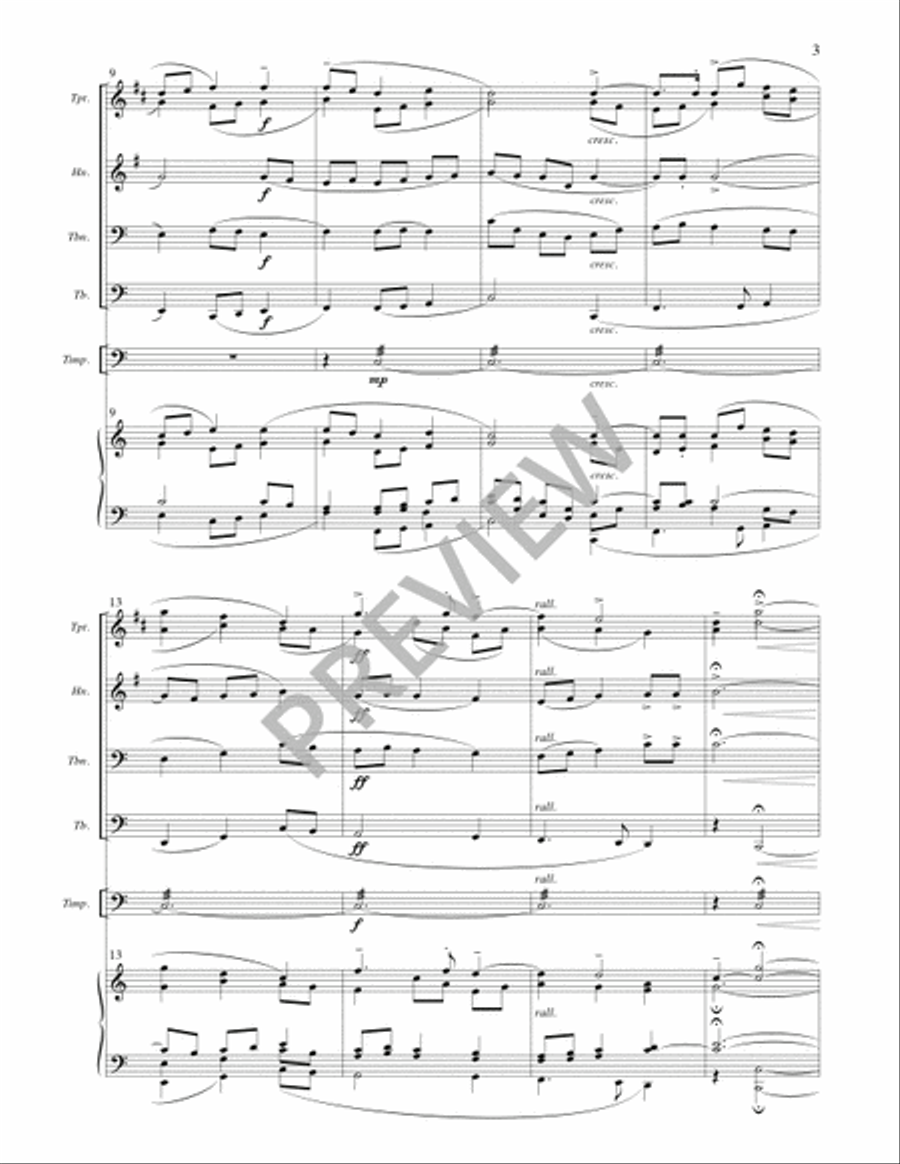 O Spirit All-Embracing - Full Score and Parts Horn scores gallery preview page 4