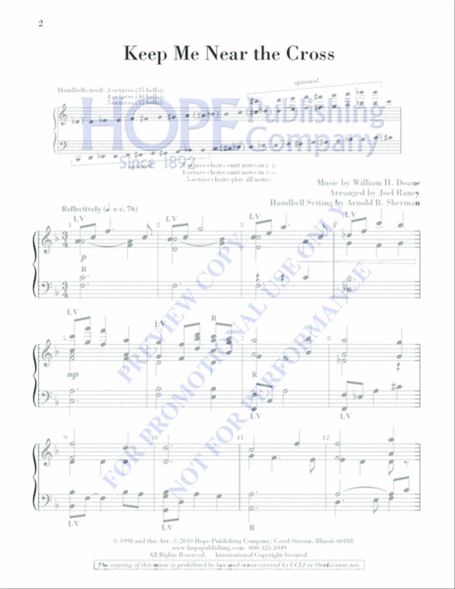 Keep Me Near the Cross 5-Octaves scores gallery preview page 2