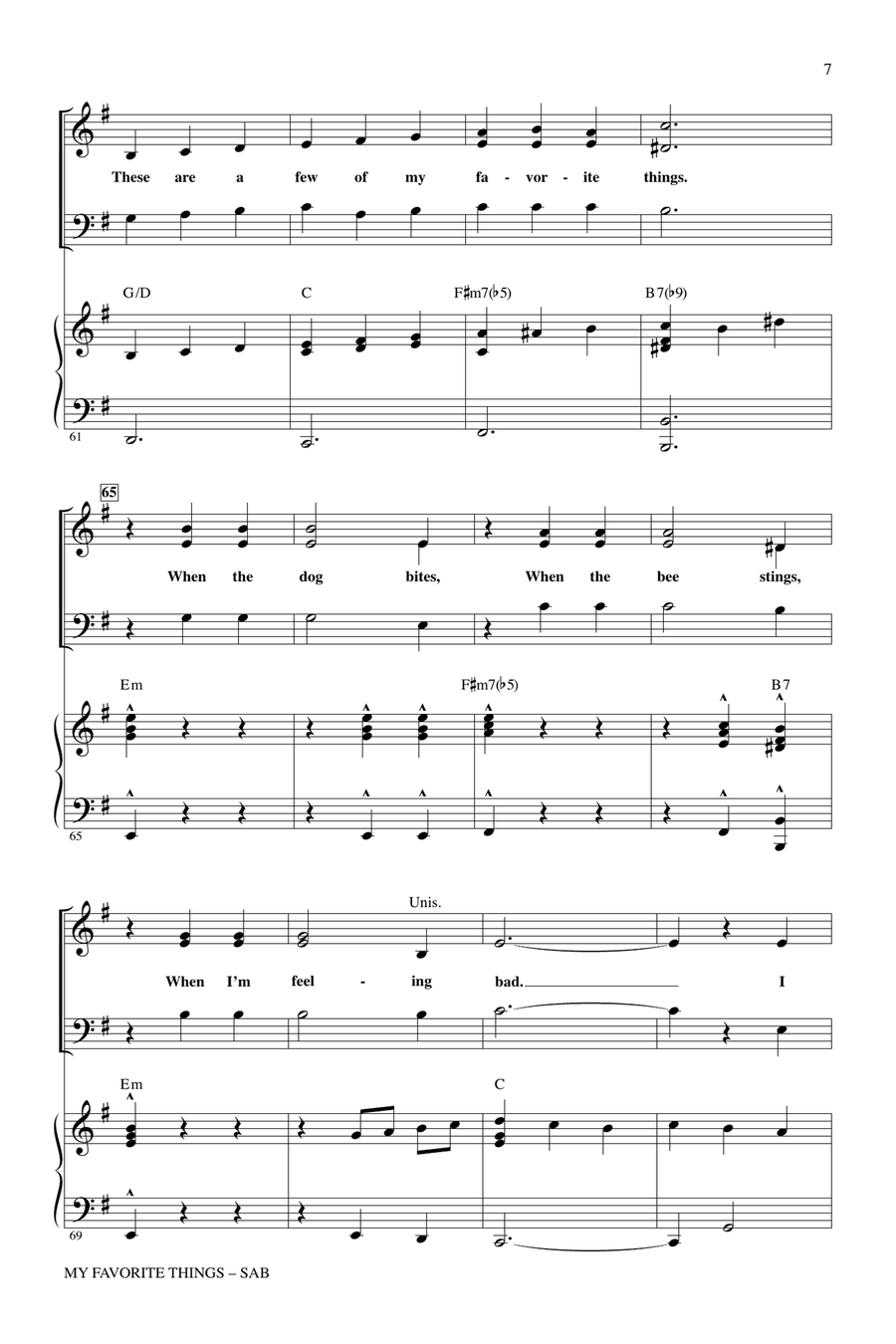 My Favorite Things (from The Sound Of Music) 3-Part scores gallery preview page 6