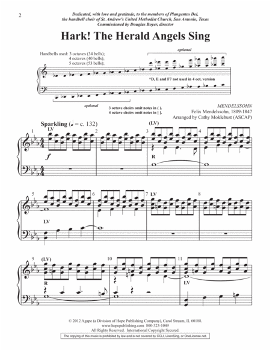 Hark! the Herald Angels Sing 5-Octaves scores gallery preview page 3