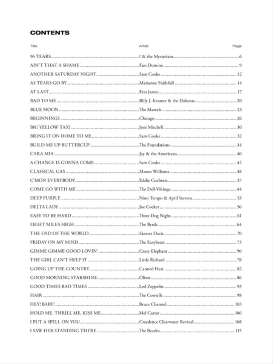 The New Guitar Big Book of Hits -- '50s & '60s Guitar Tablature scores gallery preview page 3