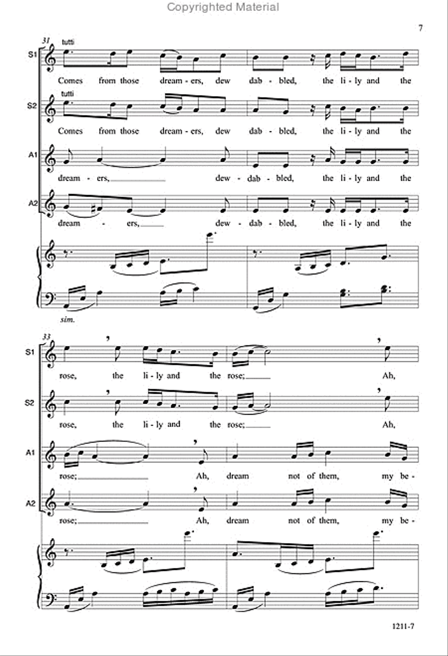 The White Birds - SSAA Octavo SSAA scores gallery preview page 6