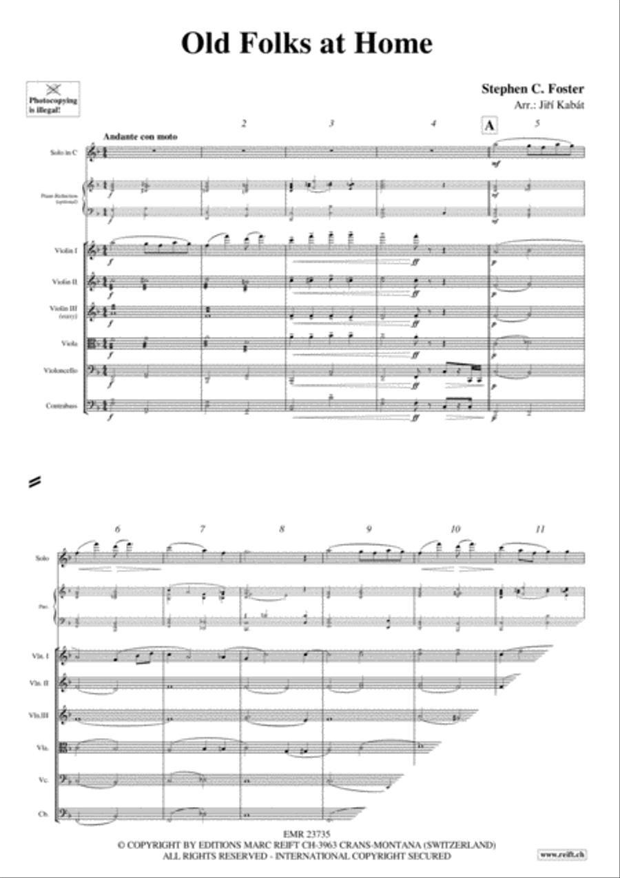 Old Folks At Home String Orchestra scores gallery preview page 3