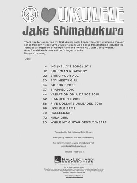 Jake Shimabukuro – Peace Love Ukulele