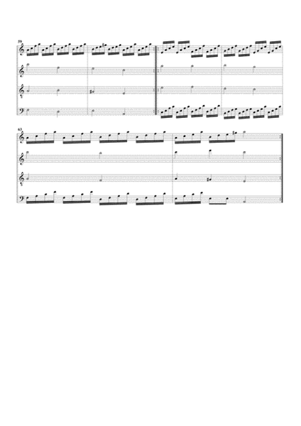 Passacaglia from suite, HWV 432 (arrangement for 4 recorders)