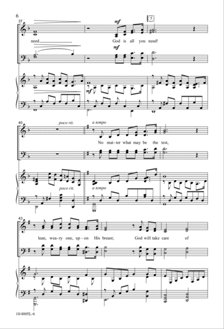 God Is All You Need God Is All You Need 4-Part scores gallery preview page 6