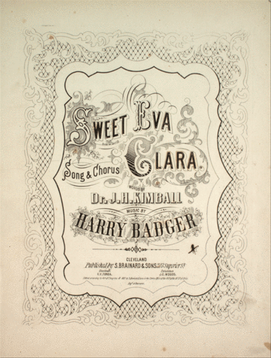 Sweet Eva Clara. Song & Chorus 4-Part scores gallery preview page 1
