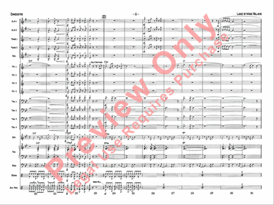 Land of Make Believe Land of Make Believe Jazz Ensemble scores gallery preview page 14
