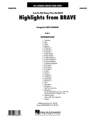 Book cover for Highlights From Brave - Conductor Score (Full Score)