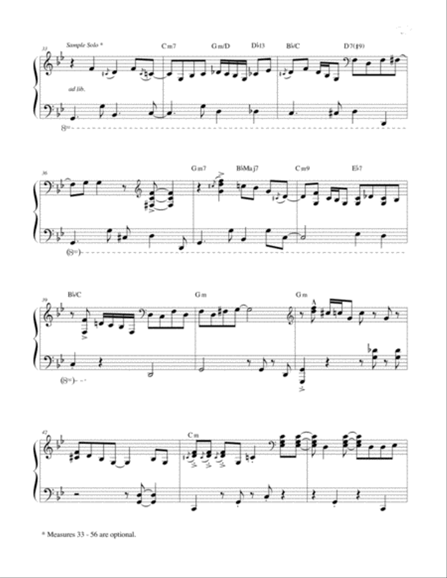 Go Down Moses - Solo Piano Piano Solo scores gallery preview page 5