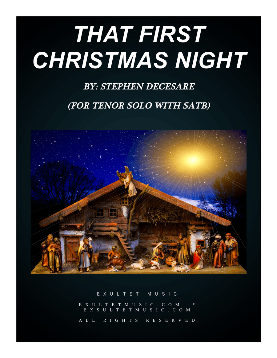 That First Christmas Night (Tenor Solo & SATB) (Alternate Version) 4-Part scores gallery preview page 1