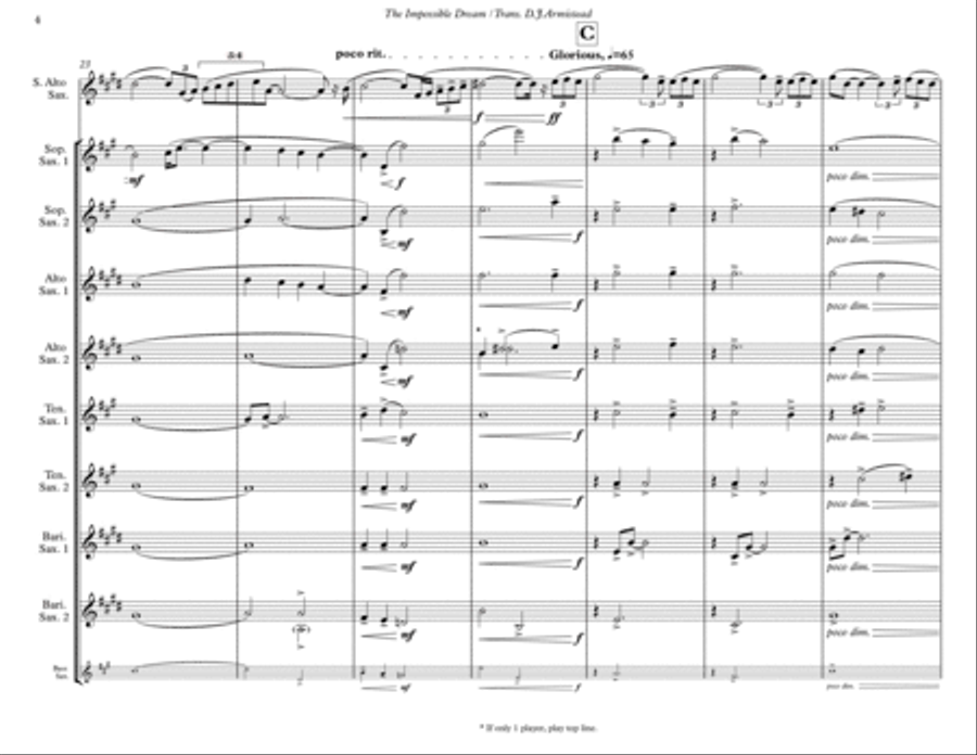 The Impossible Dream (the Quest) Woodwind Ensemble scores gallery preview page 4