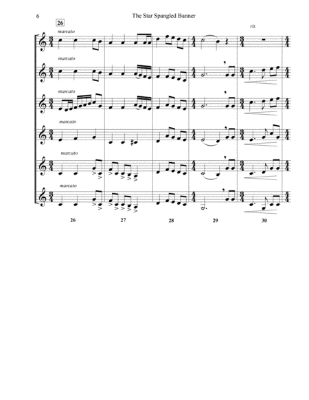 Star Spangled Banner - Trumpet Ensemble image number null
