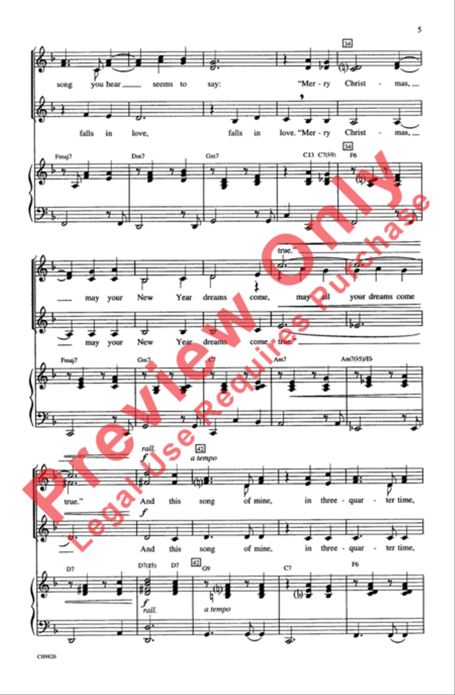The Christmas Waltz Women's Choir scores gallery preview page 4