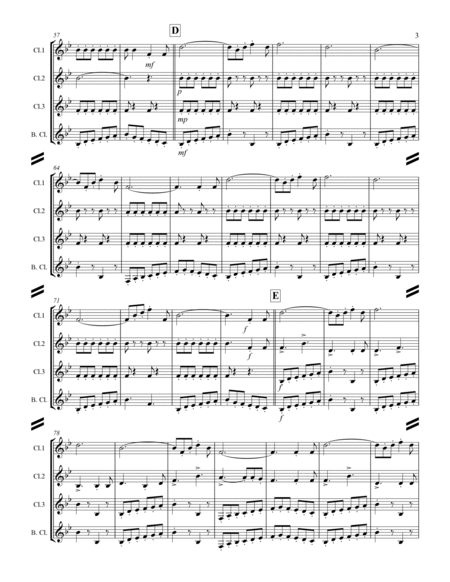 March - Semper Fidelis (for Clarinet Quartet) image number null