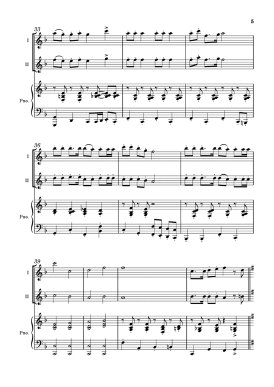 Jingle Tingles! Flute Duet scores gallery preview page 5