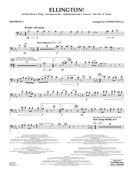 Ellington! (arr. Stephen Bulla) - Trombone 1