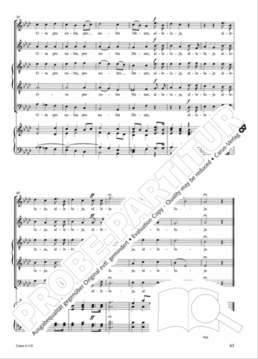 20 Latin Motets (Chants sacres latin/ 20 latein. Motetten) 4-Part scores gallery preview page 64