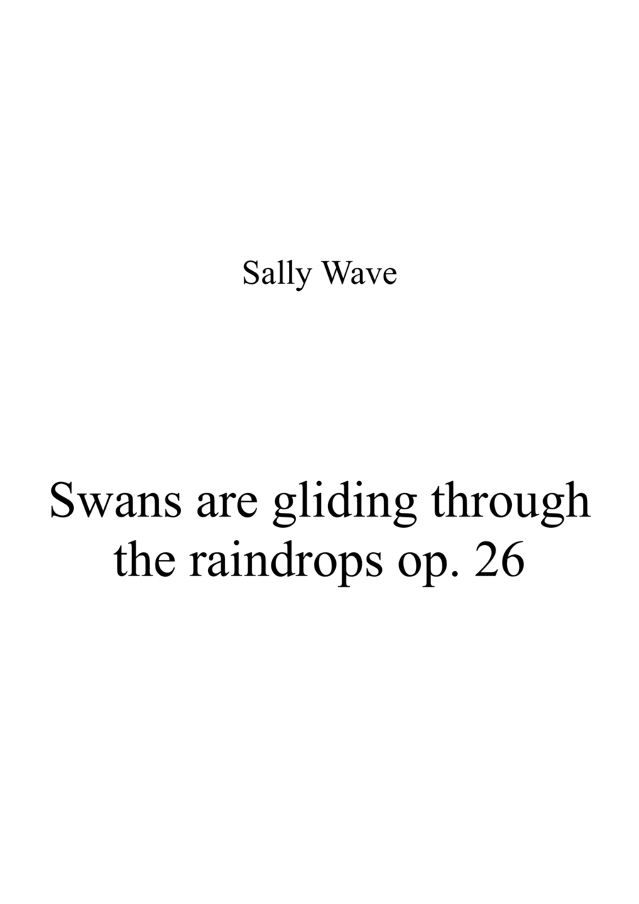 Swans are gliding through the raindrops op. 26 trio for flute violin and harp Small Ensemble scores gallery preview page 1