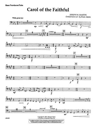 Carol Of The Faithful (from "Canticle Of Joy") - Bass Trombone/Tuba