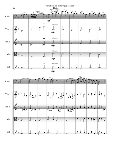 Variations on a Baroque Melody-score