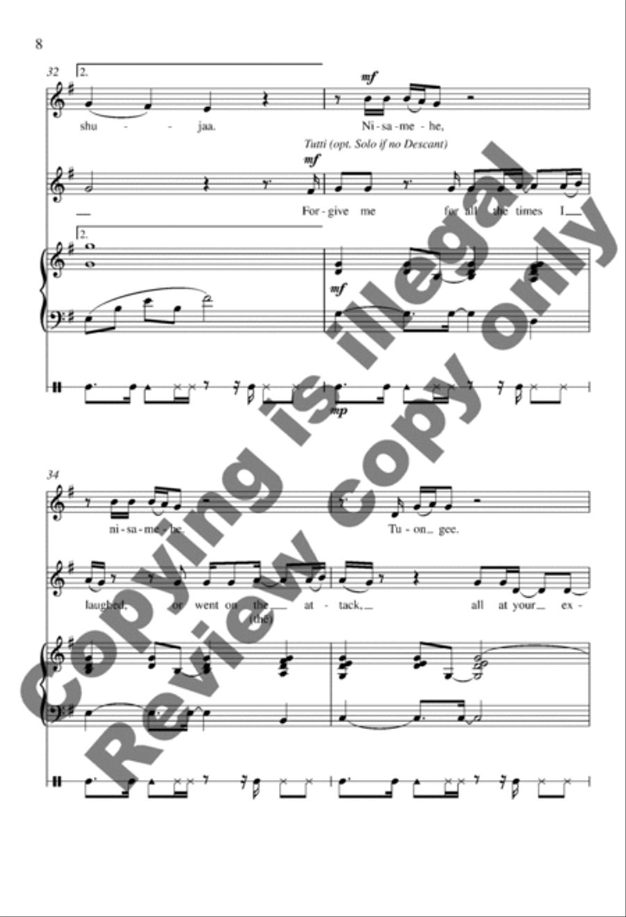 Reconcile Unison Choir scores gallery preview page 8