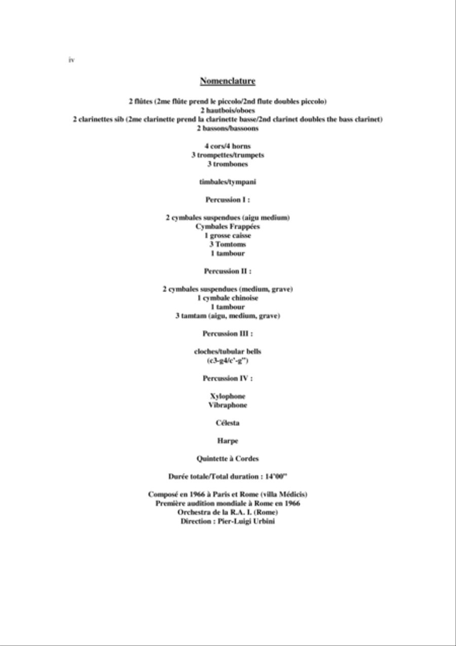 Thérèse Brenet: La Nuit Du Fossoyeur for baritone and orchestra, score Large Ensemble scores gallery preview page 4