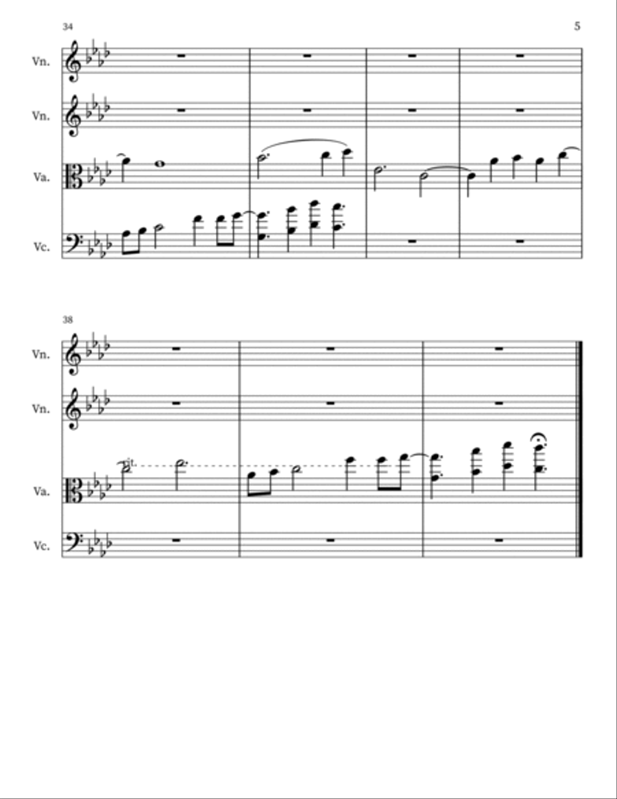 Z 37 (pas) for String Quartet String Quartet scores gallery preview page 5