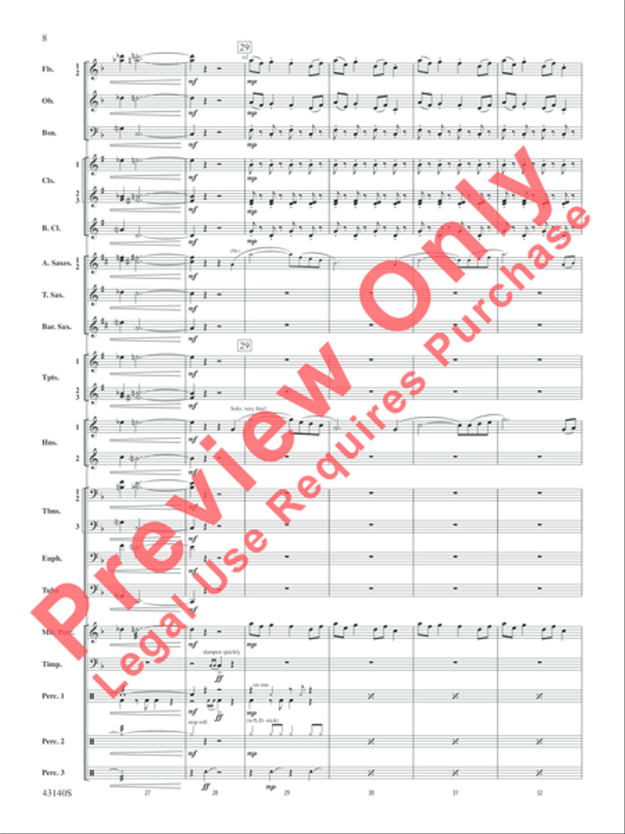 At the Movies---The Classics Concert Band scores gallery preview page 9