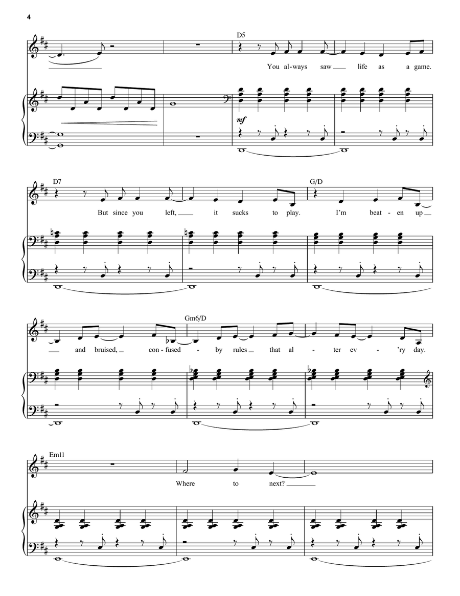 Home (from Beetlejuice The Musical) Piano, Vocal scores gallery preview page 4