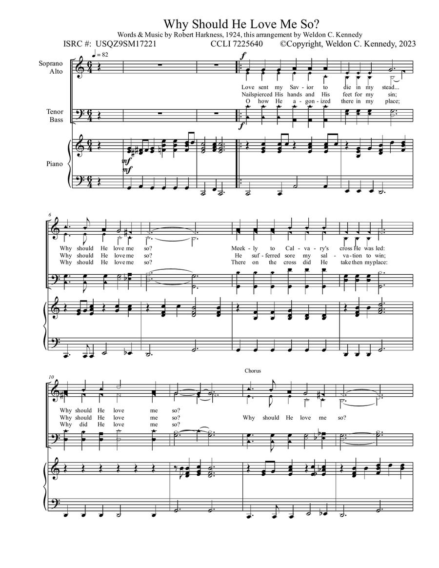 Why Should He Love Me So Why Should He Love Me So Piano Solo scores gallery preview page 1
