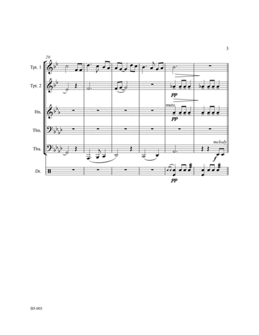 Vacant Chair, The- brass quintet with optional drums image number null