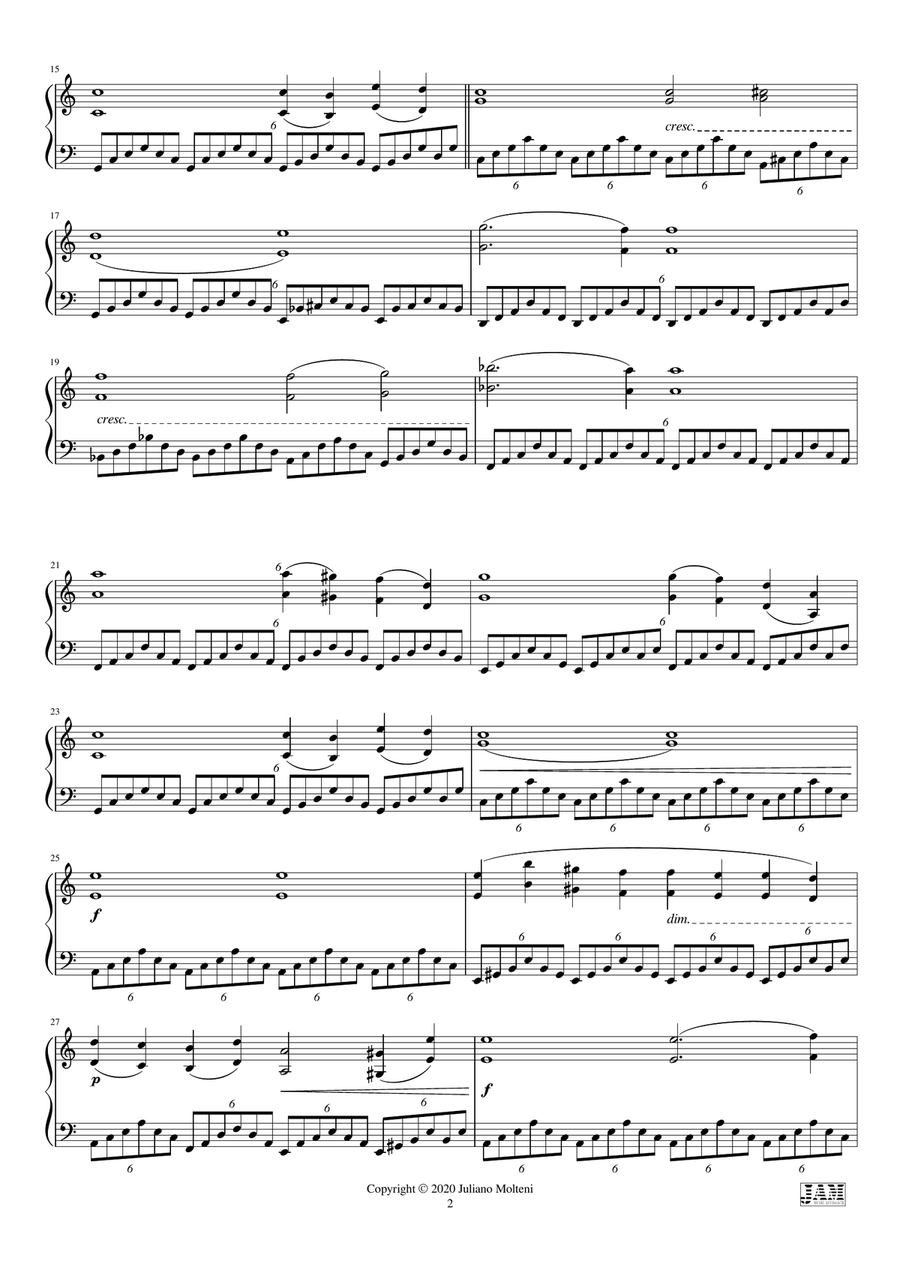 IMPROMPTU OP. 90 N. 3 (EASY PIANO - C VERSION) - F. SCHUBERT Piano Method scores gallery preview page 4