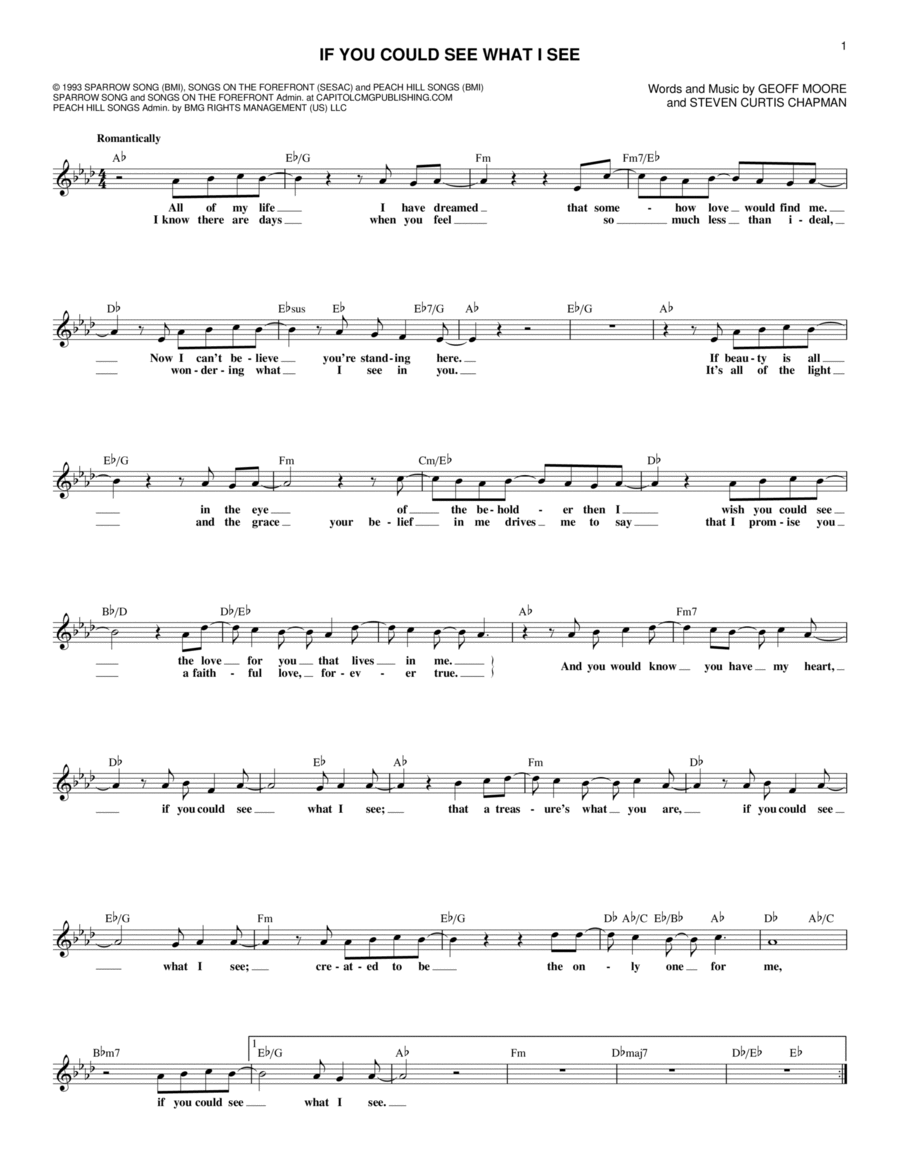 If You Could See What I See Piano scores gallery preview page 1