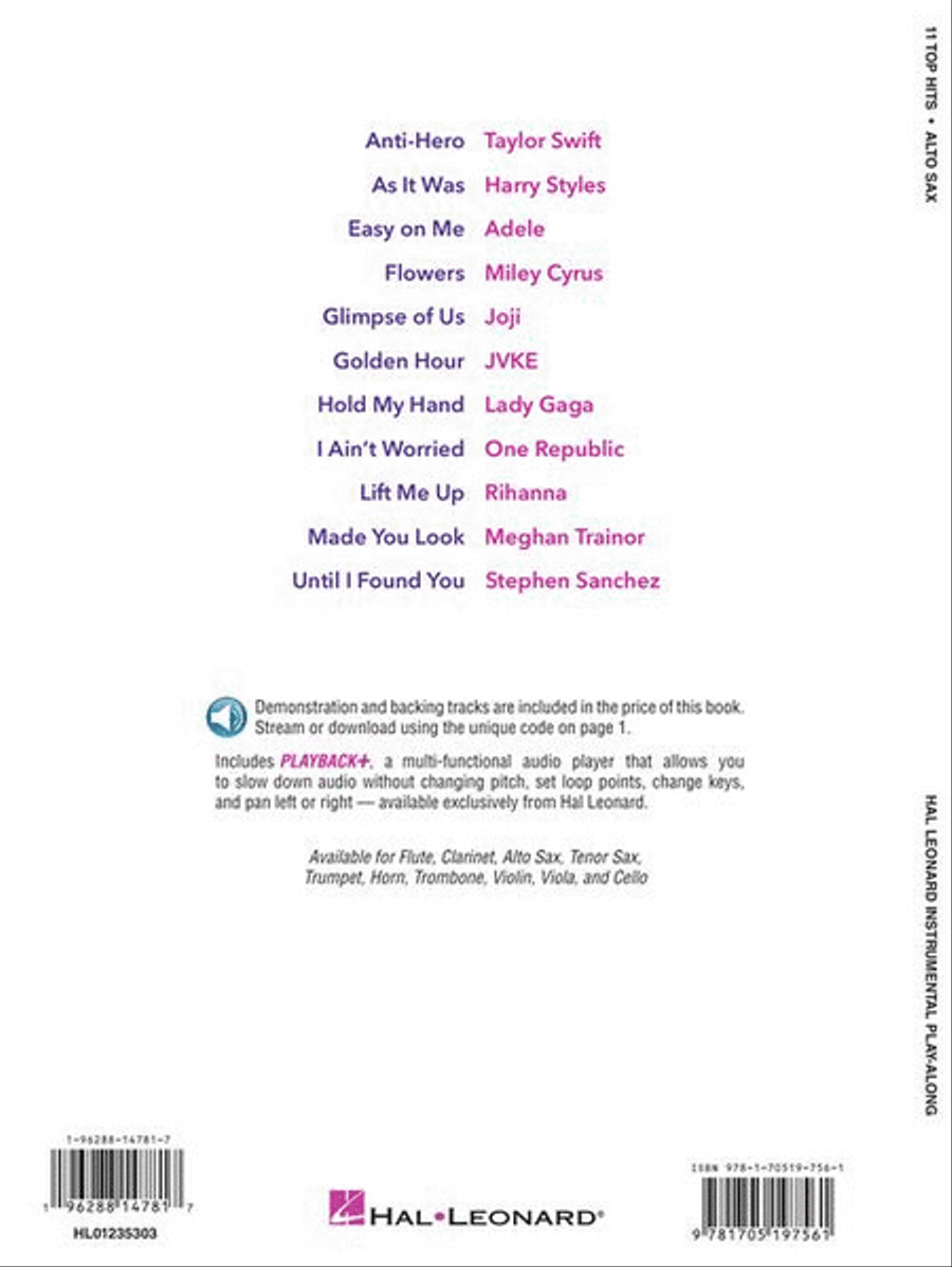 11 Top Hits for Alto Sax Alto Saxophone scores gallery preview page 6