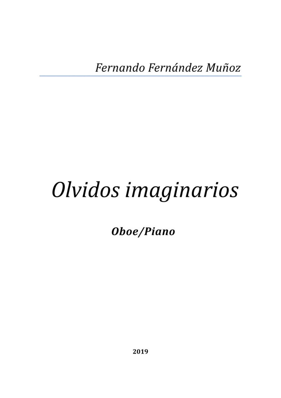 Olvidos imaginarios Olvidos imaginarios Piano scores gallery preview page 1