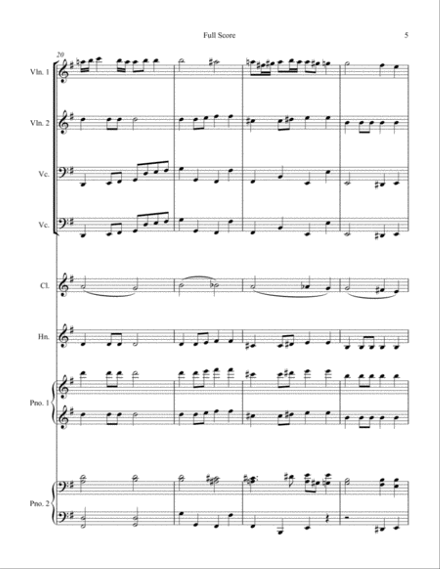 Beethoven: Symphony #7, Movement 2 Chamber Orchestra scores gallery preview page 6