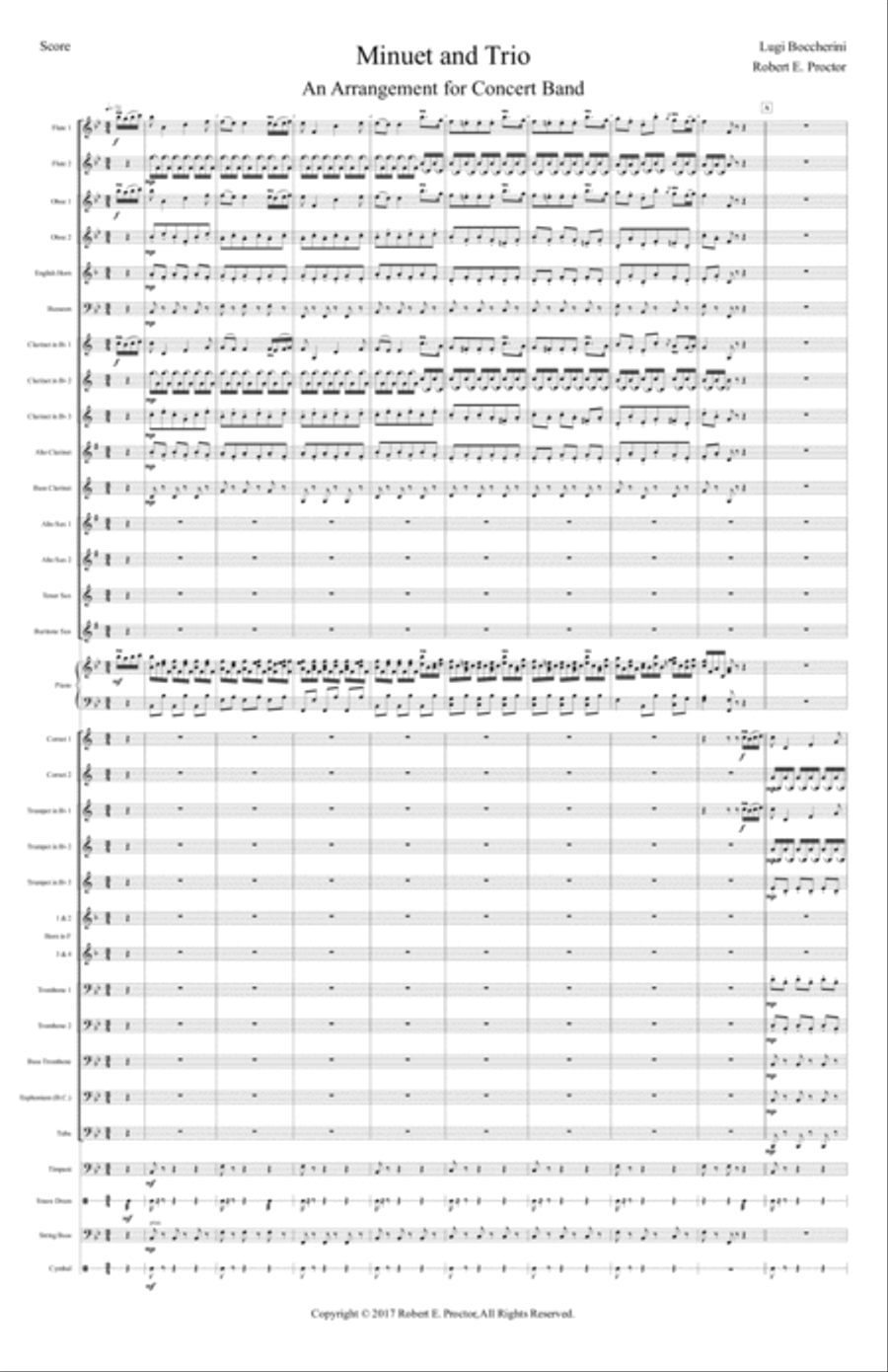 Minuet in A Major for Concert Band Concert Band scores gallery preview page 2