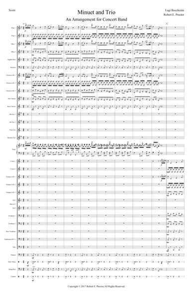 Minuet in A Major for Concert Band image number null
