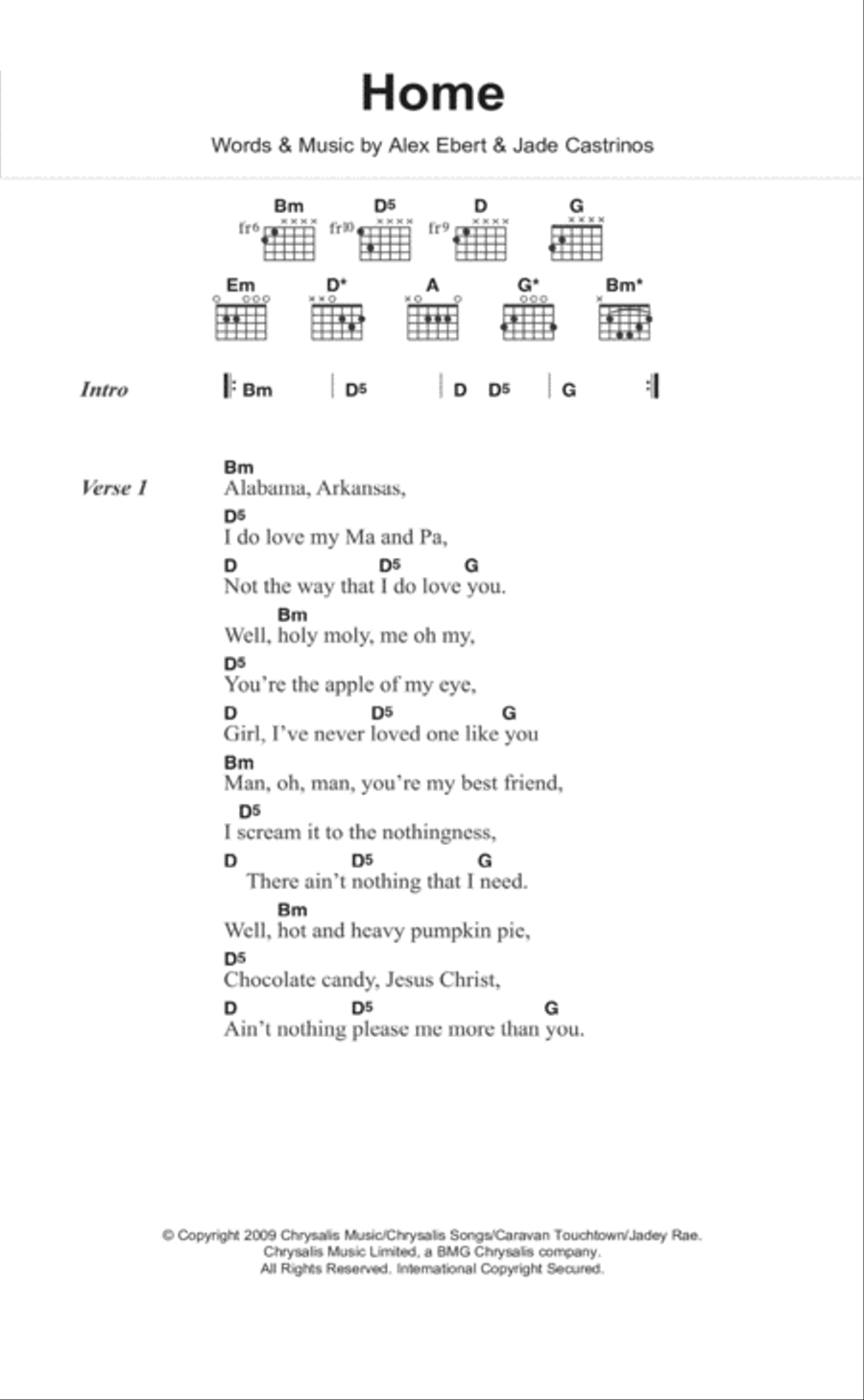 Home Guitar scores gallery preview page 1