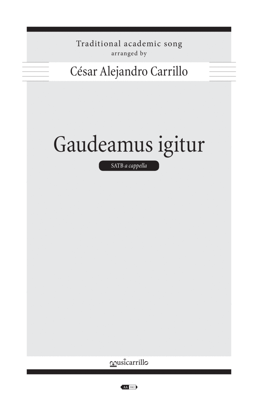 Gaudeamus igitur (So let us rejoice) 4-Part scores gallery preview page 1