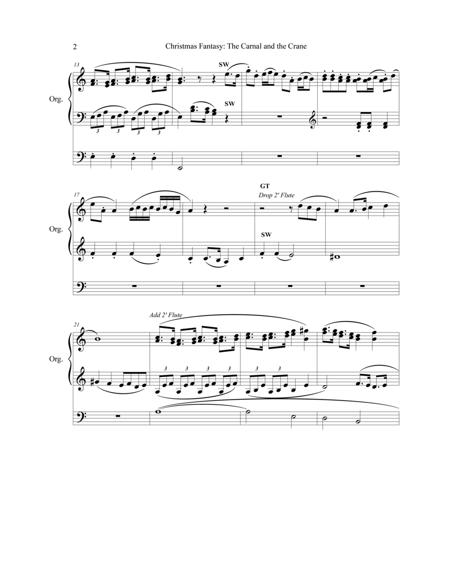 Christmas Fantasy: The Carnal and the Crane Organ Solo scores gallery preview page 3